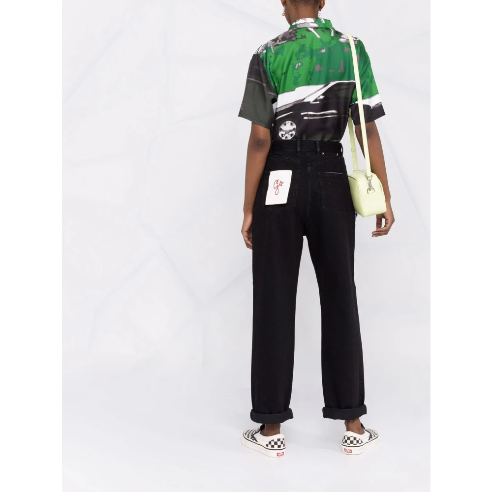 Golden Goose Zwarte Aw23 Straight Jeans Black Dames
