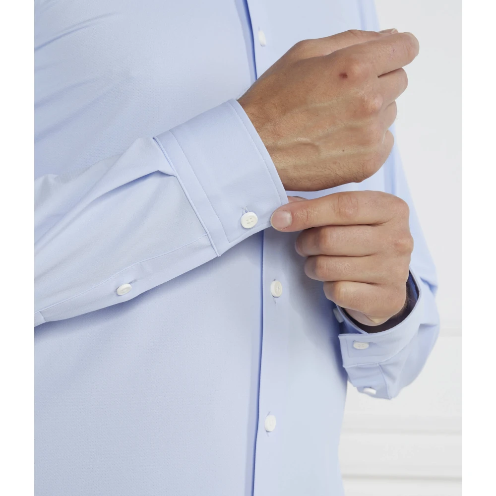 Hugo Boss Slim Fit Stretch Overhemd Blue Heren