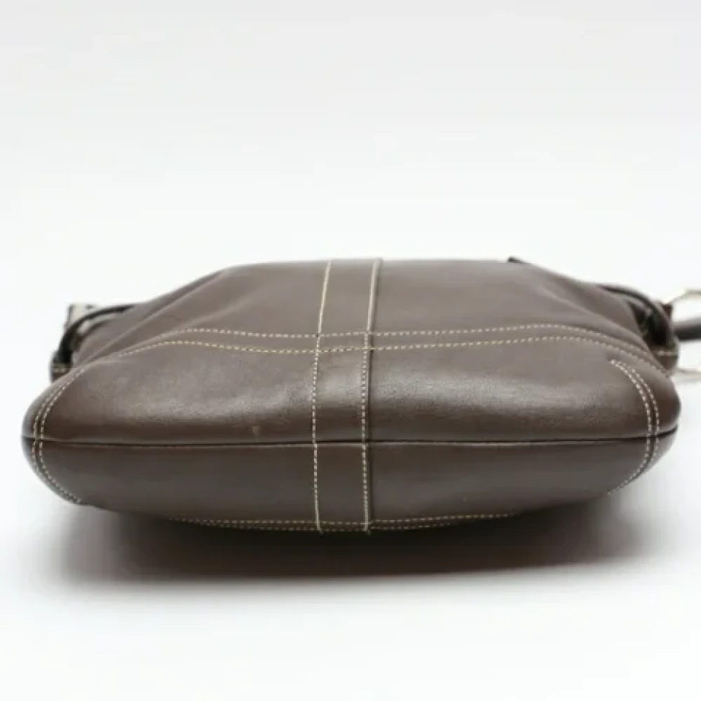 Coach Pre-owned Fabric shoulder-bags Brown Dames