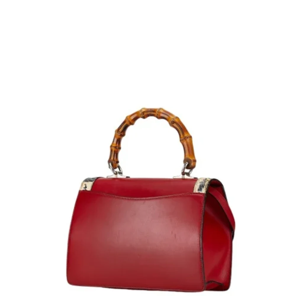 Gucci Vintage Pre-owned Leather handbags Red Dames