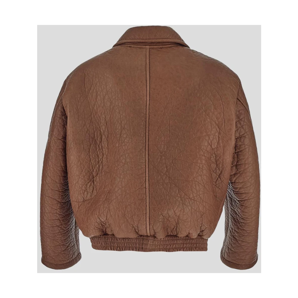 Salvatore Santoro Leren jas Brown Dames