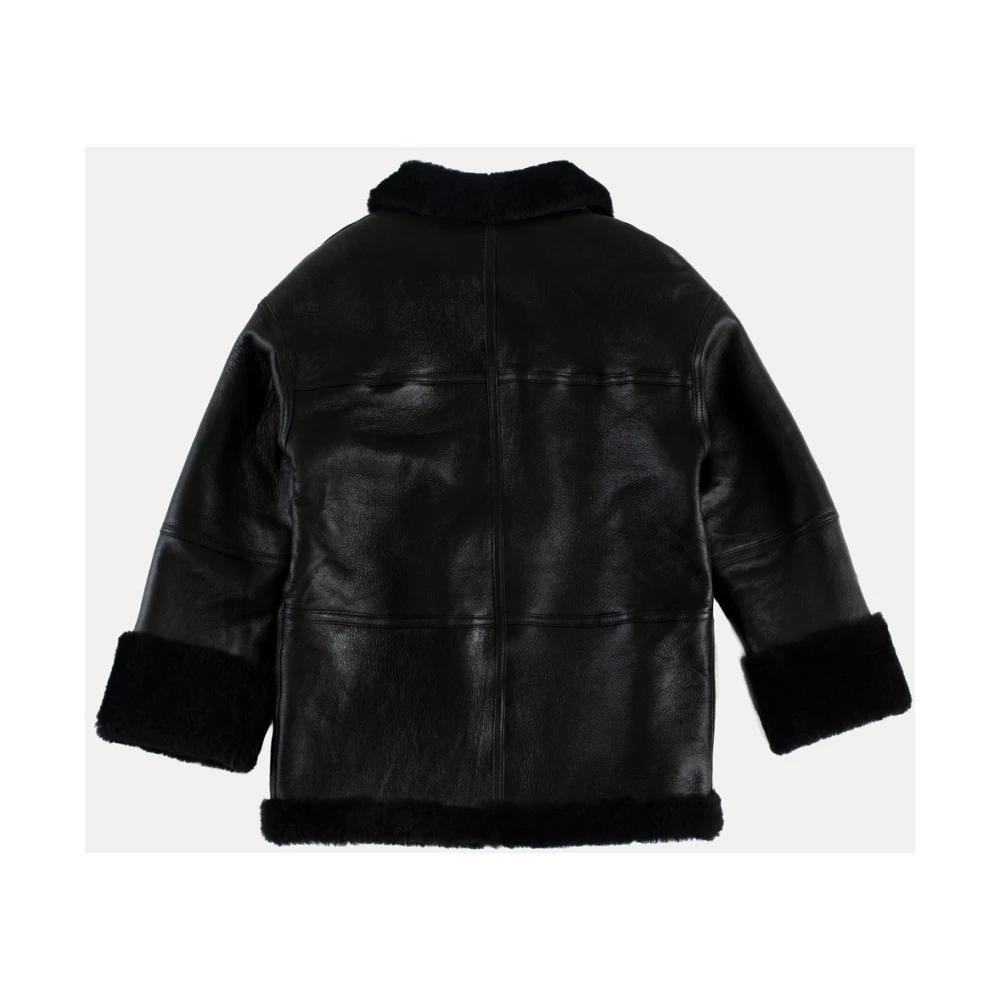 Just Things we Like Eiko Lambskin Shearling Jacket Black Dames