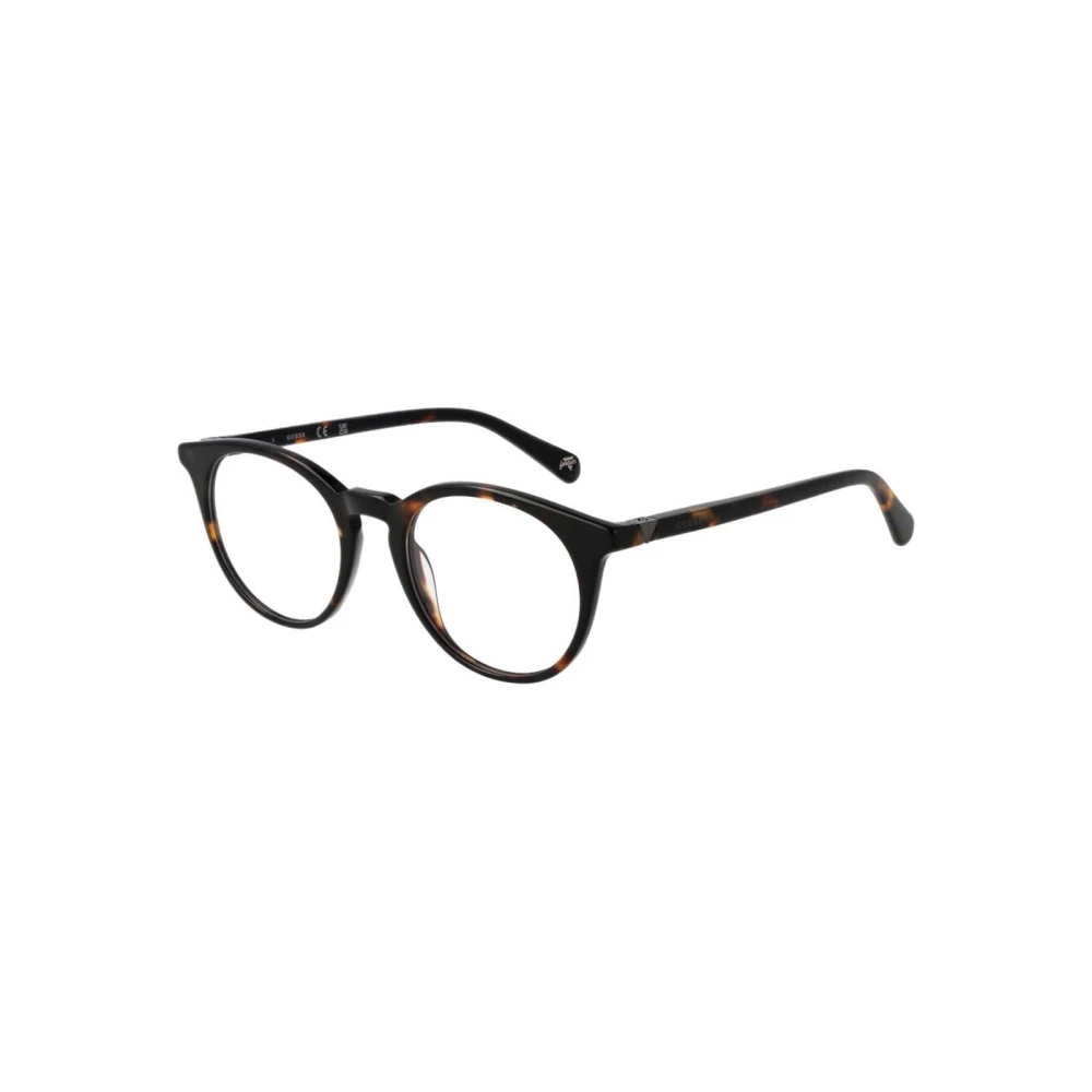 Guess Men's Brown Round Acetate Optical Frames