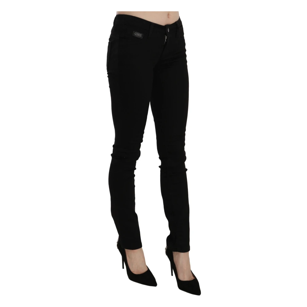 Costume National Elegante Zwarte Slim Fit Jeans Black Dames