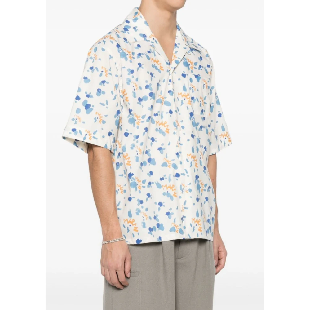 Marni Gestippelde Lily White Shirt White Heren