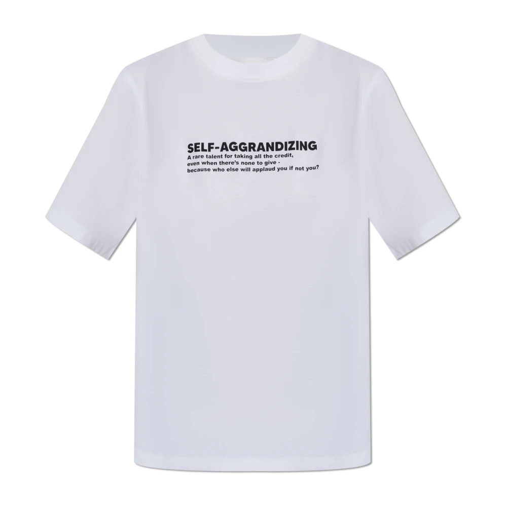 Victoria Beckham T-shirt met print White Dames