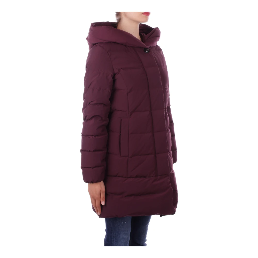 Woolrich Gewatteerde jas met capuchon en ritssluiting Purple Dames