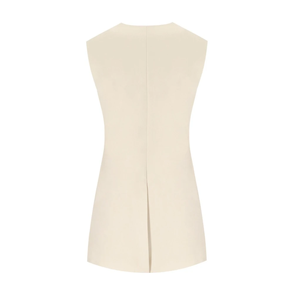 Stine Goya Bloemen Beige Single-Breasted Vest Beige Dames