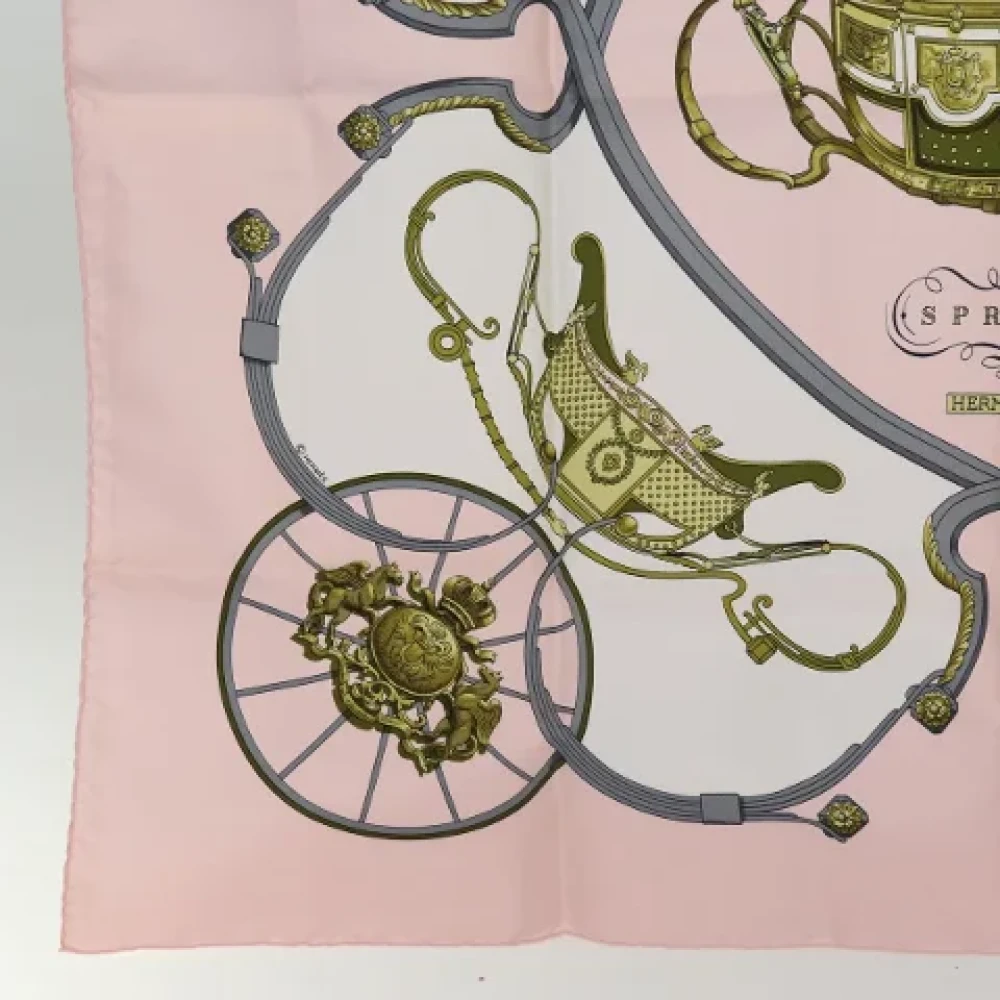 Hermès Vintage Pre-owned Silk scarves Pink Dames