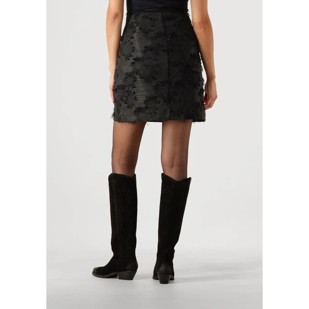 moss copenhagen Zwarte Minirok veelzijdige stijl Black Dames