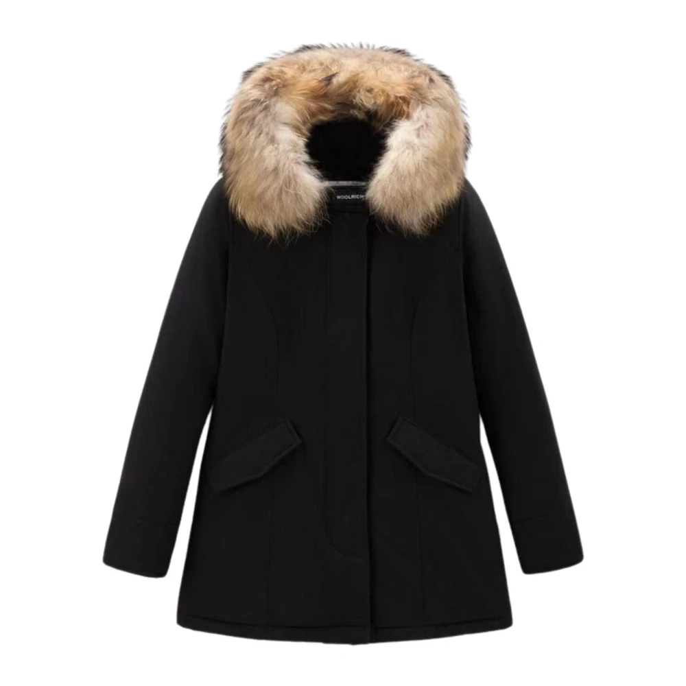 Woolrich Arctic Parka Tvättbjörn Tyg Black, Dam