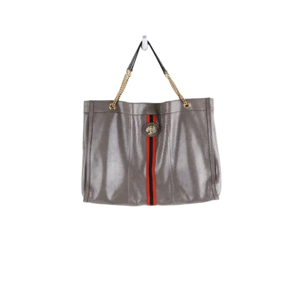 Gucci Vintage Pre-owned Leather gucci-bags Gray Dames