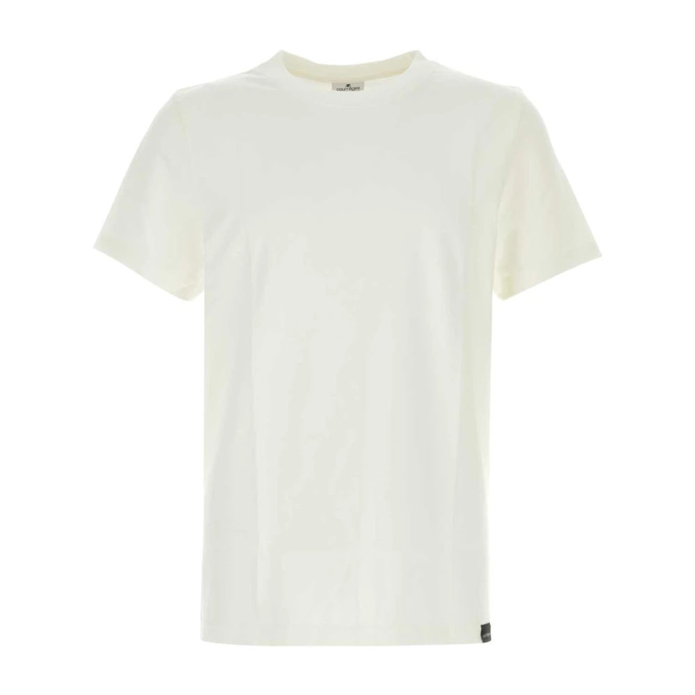 Courrèges Klassiek Wit Katoenen T-Shirt White Heren