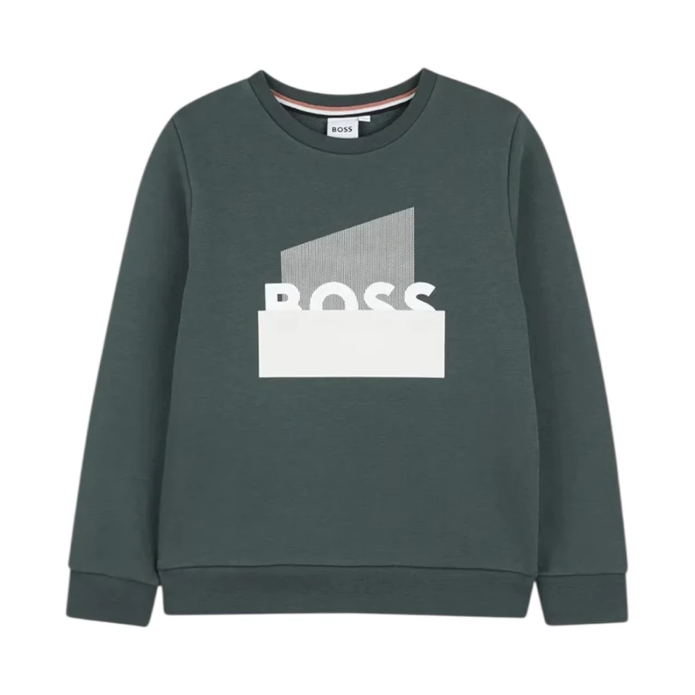 Hugo Boys Green Kids Sweatshirts, 16 Y, Sweatshirts