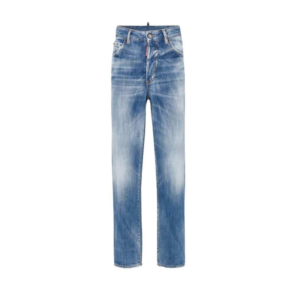 Dsquared2 Vintage Gewassen Boston Broek Blue Dames