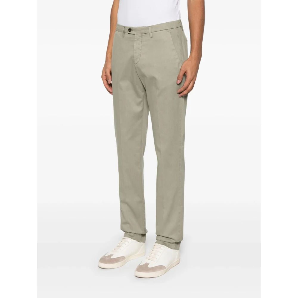 Corneliani Lyocell Katoenen Broek Drop 7 Design Green Heren