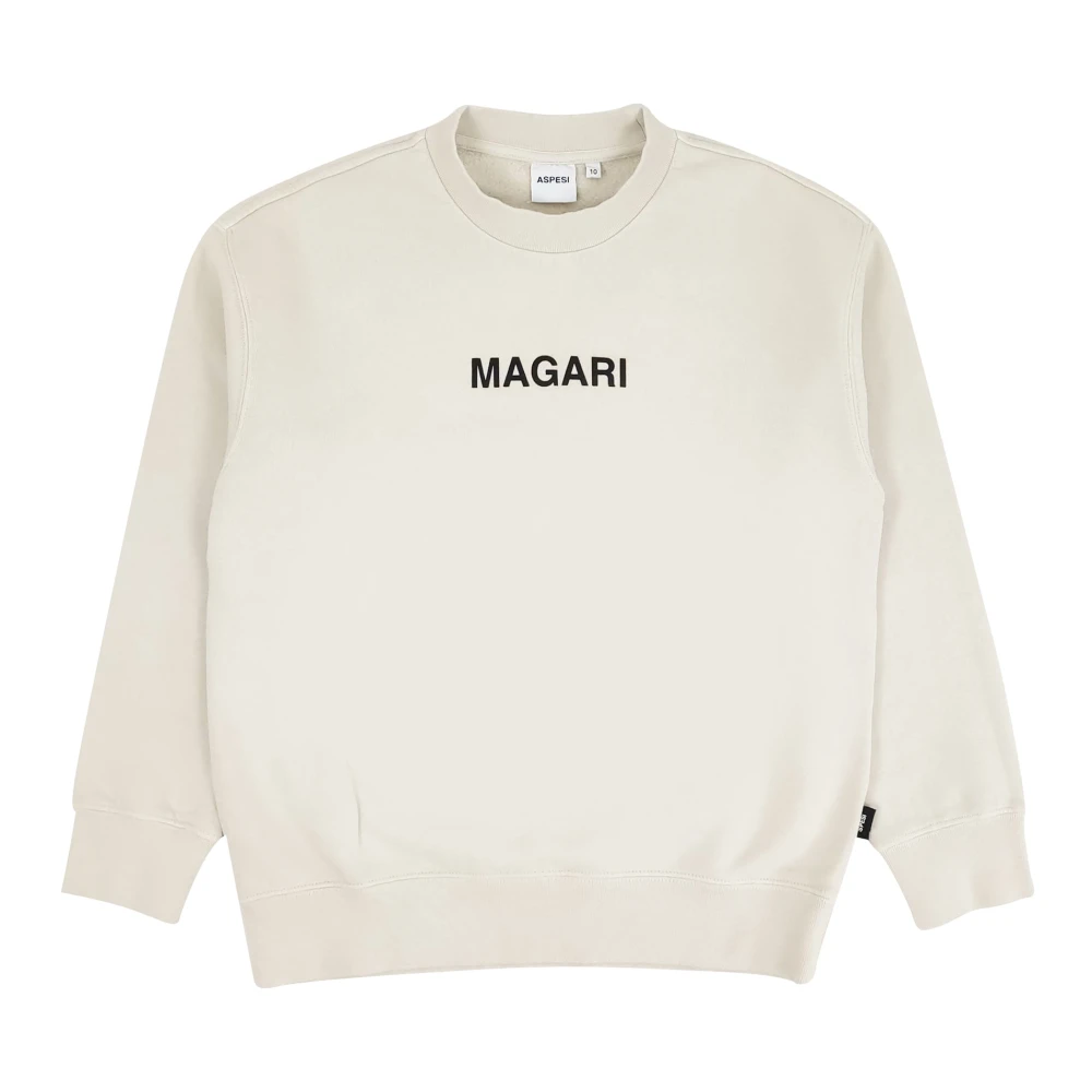 Aspesi Boys Beige Kids Sweatshirts, 10 Y, Crew Sweatshirt