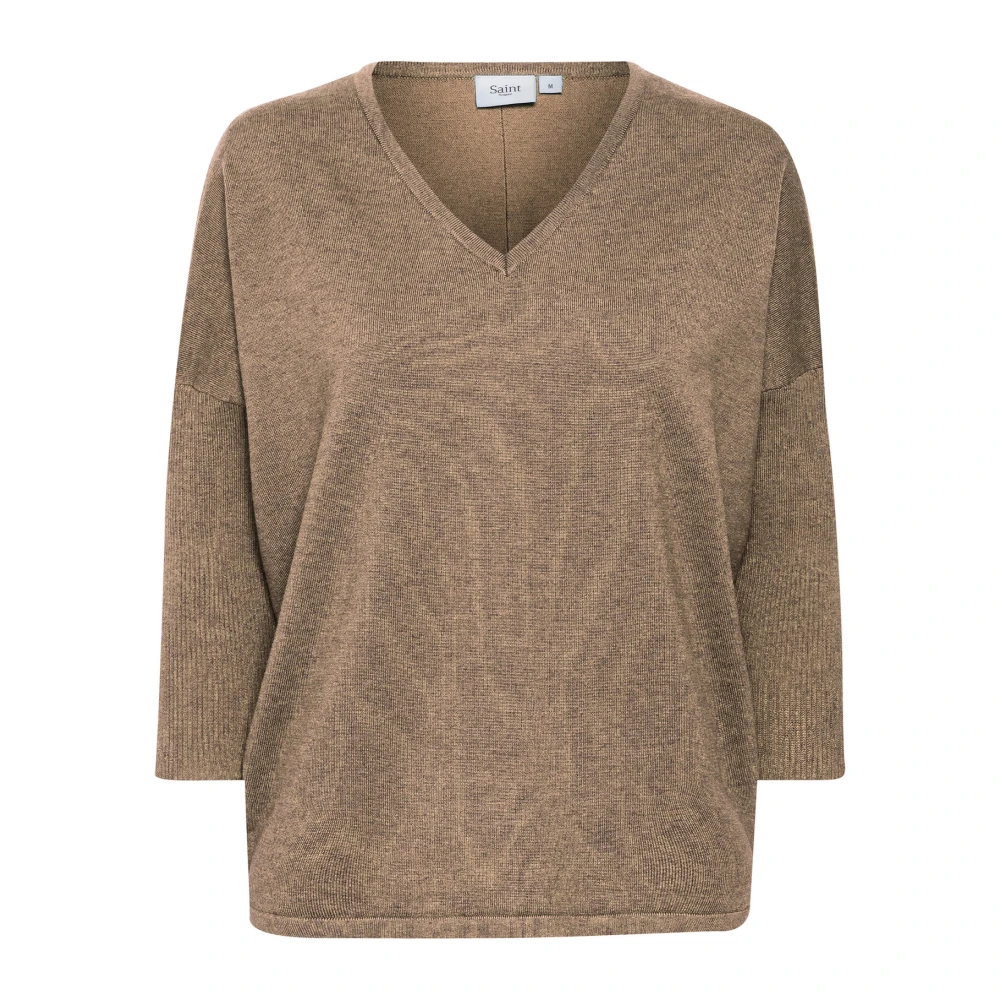 Knitwear > V-neck Knitwear - - Saint Tropez - Modalova