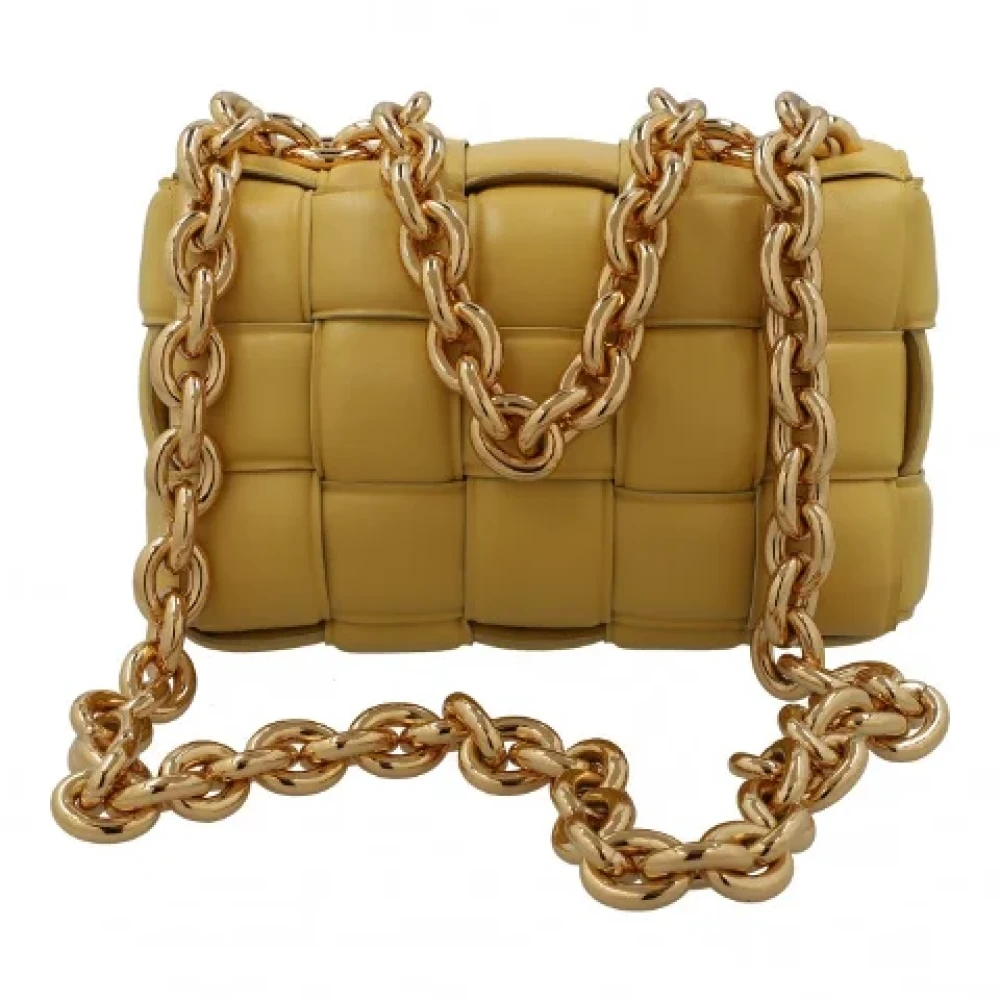 Bottega Veneta Vintage Pre-owned Leather shoulder-bags Yellow Dames