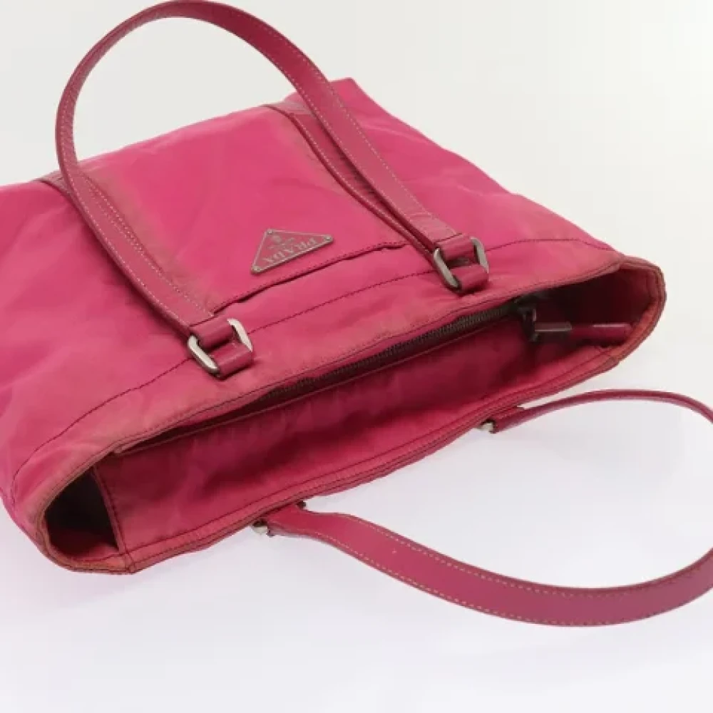 Prada Vintage Pre-owned Nylon handbags Pink Dames