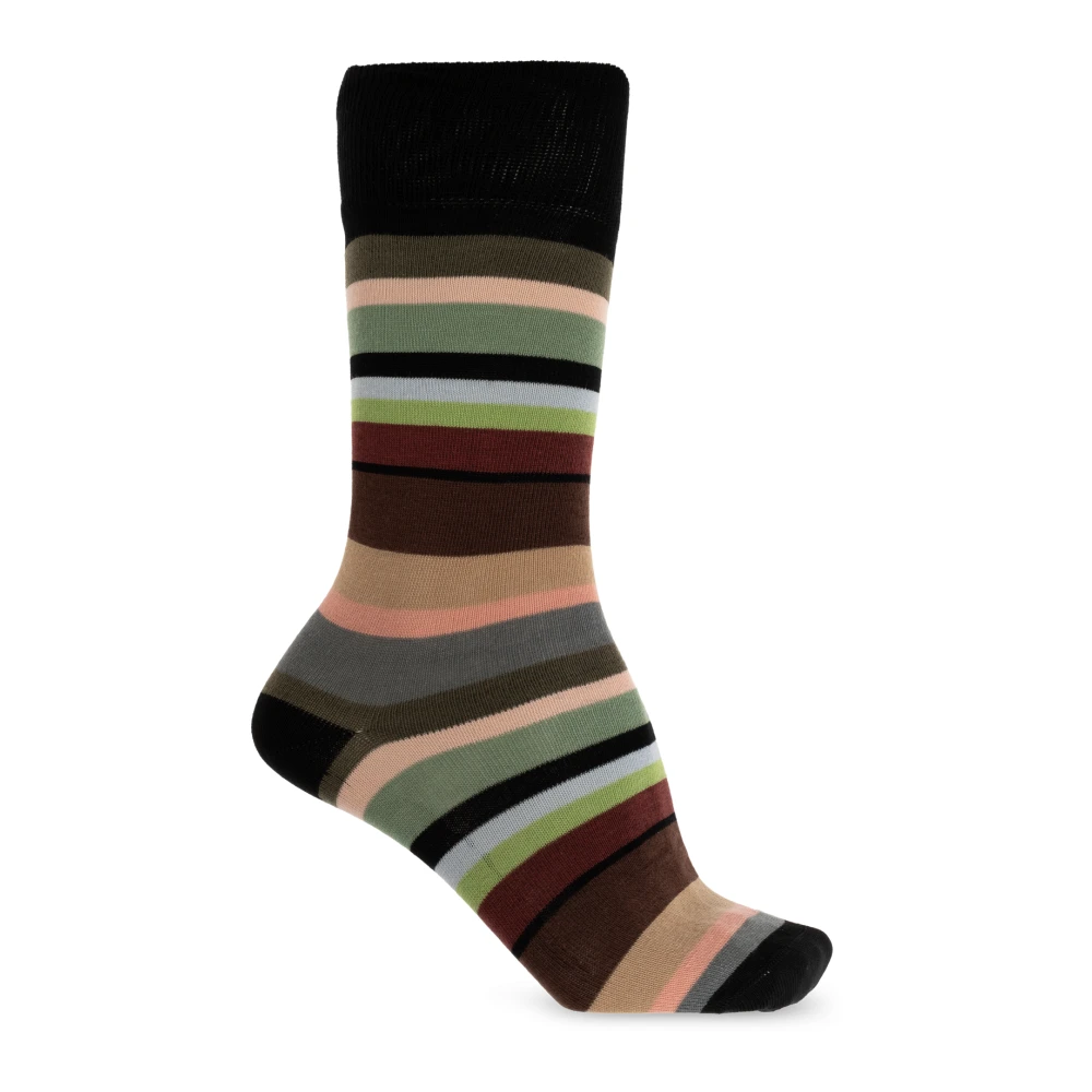Paul Smith Herr Multicolor Underkläder One Size, Bomull, Signature Stripe Sock
