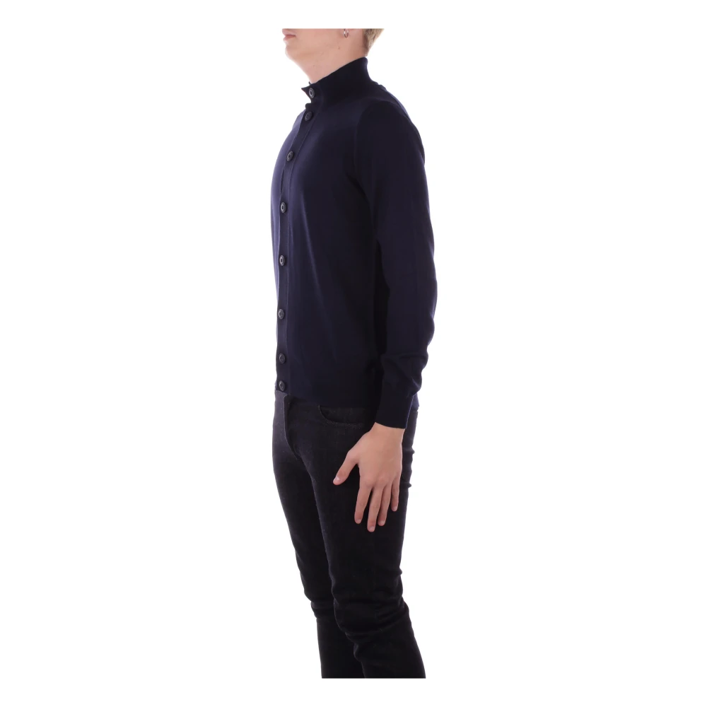 Alpha Studio Blauwe Cardigan Trui Blue Heren