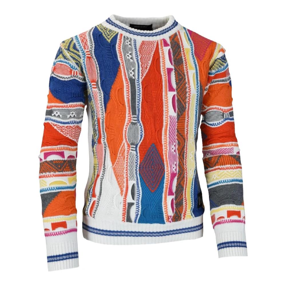 Carlo Colucci Färgglad Stickad Tröja för Barn Cason Multicolor, Unisex