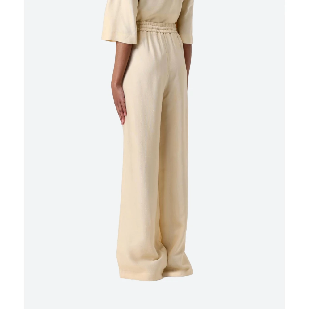 Hugo Boss Trekkoord Twill Broek Beige Dames