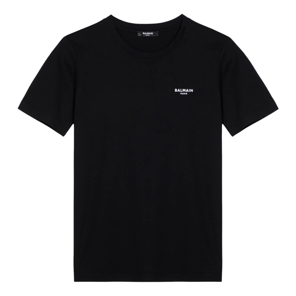 Balmain Korte Mouw Ronde Hals T-shirt Black Heren