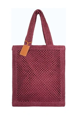 Strandväska i raffia