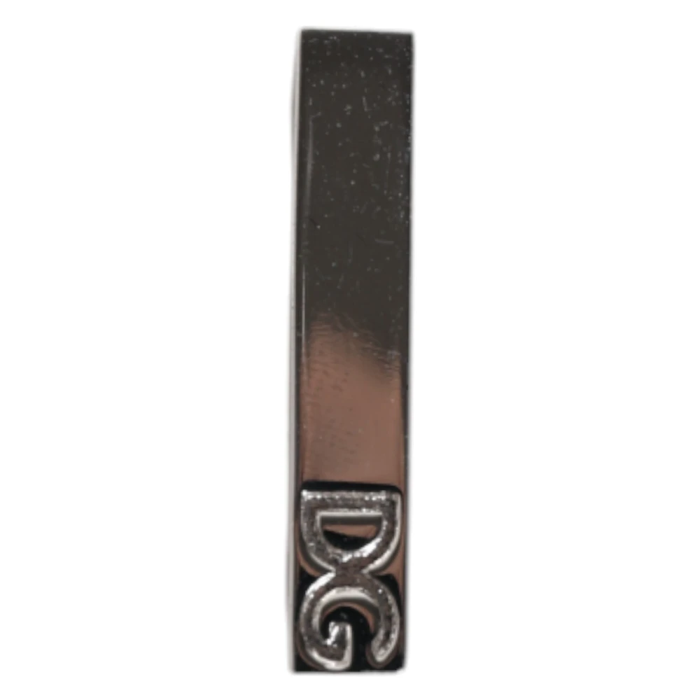Dolce & Gabbana Unisex Gray Logo Branded Tie Clip
