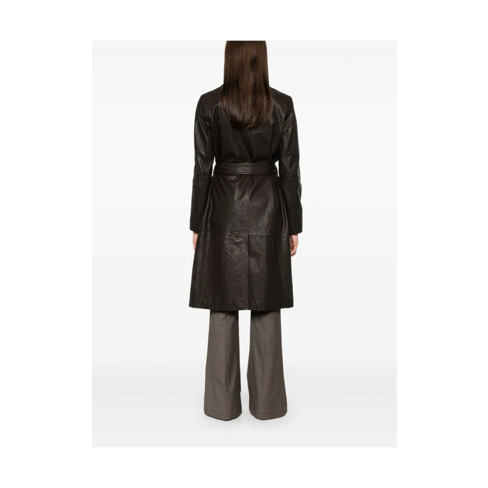 Antonelli Firenze Bruine Lamsvachtjas met Inkeping Revers Brown Dames