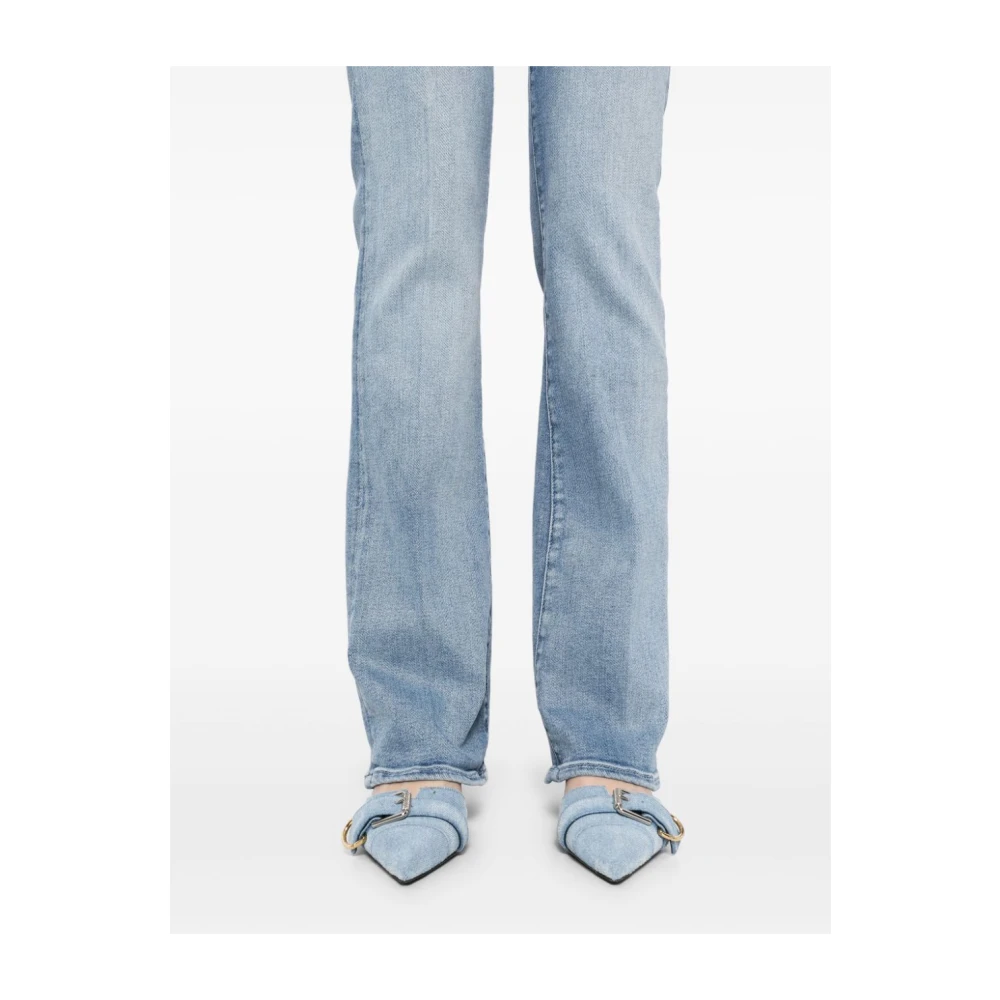 Mother Outsider Sneak Denim Jeans Blue Dames