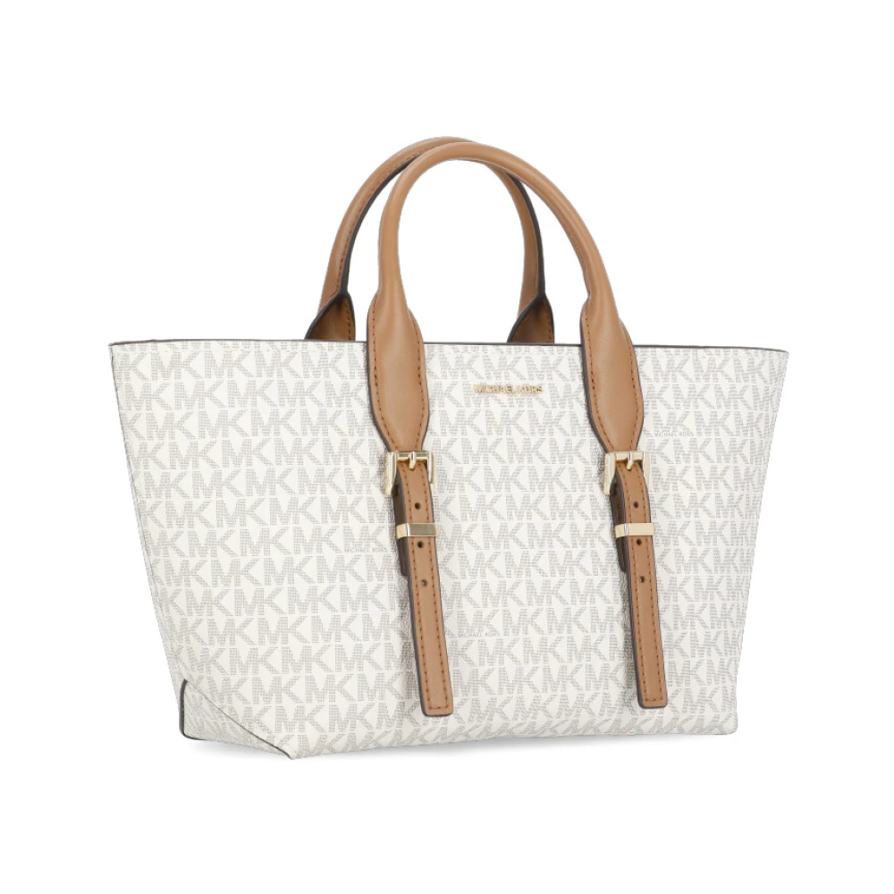 Michael Kors Ivoor Shopper met Logopatroon Beige Dames