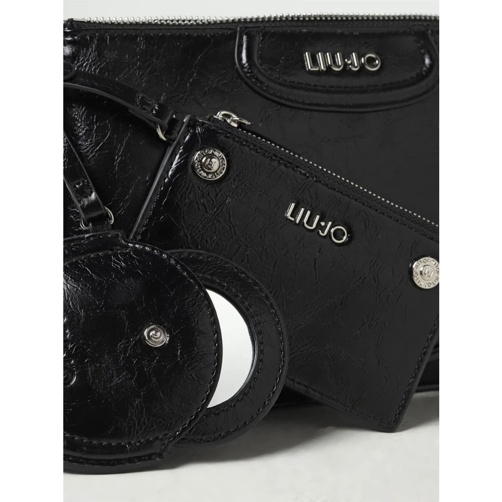 Liu Jo Zwarte Synthetische Clutch Tas Black Dames