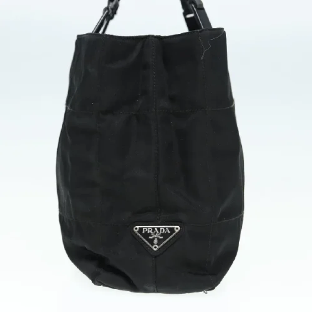 Prada Vintage Pre-owned Nylon handbags Black Dames