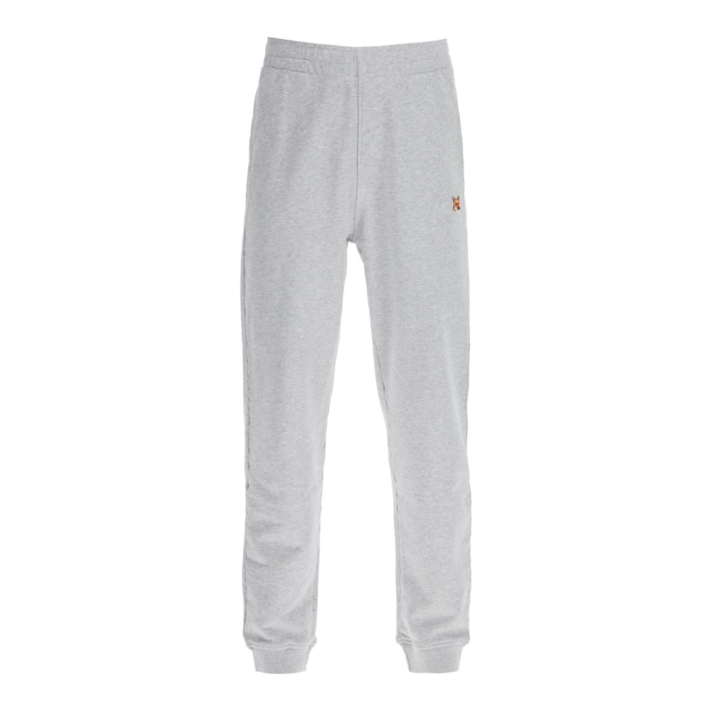 Maison Kitsuné Fox Head Patch Joggers Gray Heren