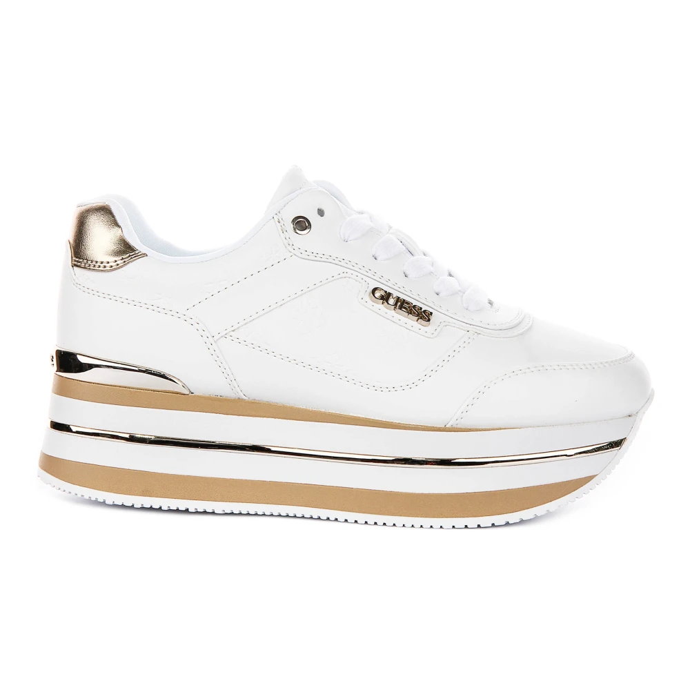 Guess Women's White Sneakers, 7 Uk, Hansini Platform Trainers