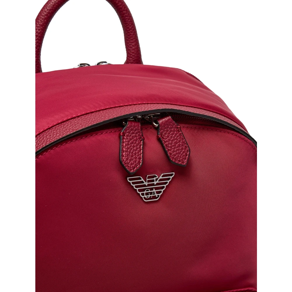 Emporio Armani Adelaar Nylon Rits Rugzak Red Dames