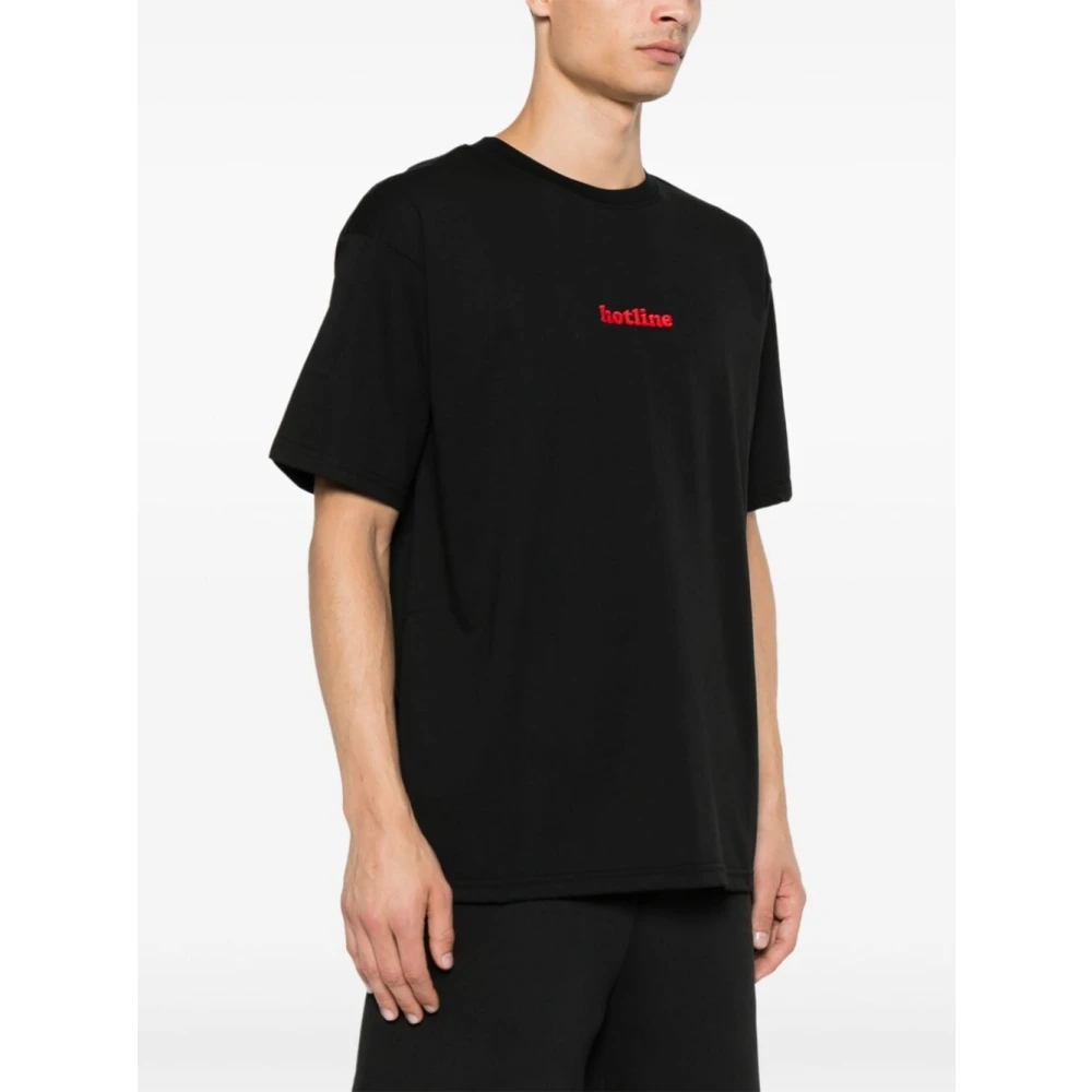 Gcds Geborduurde Oversize Hotline Sweater Black Heren