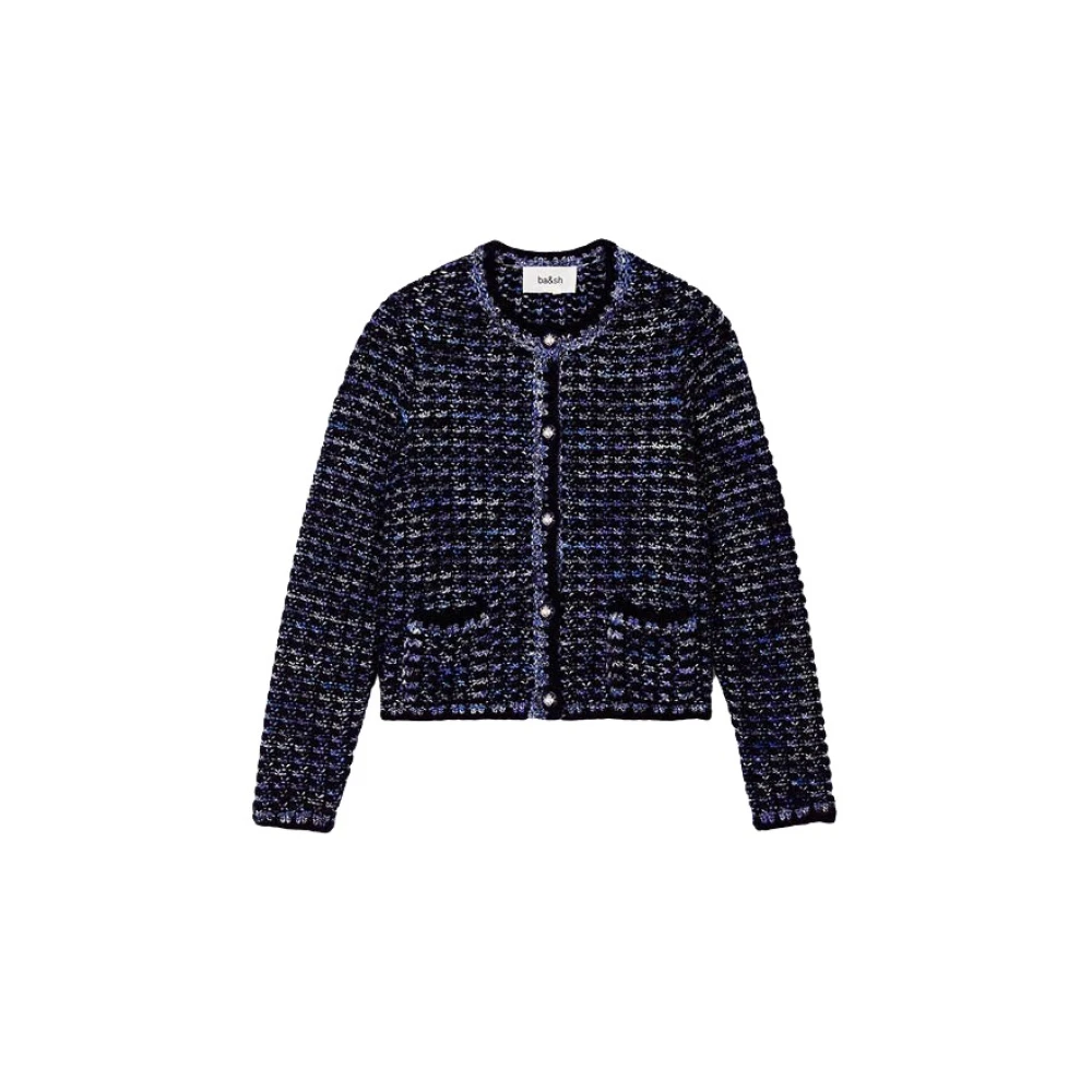 BA&SH Kort Gebreid Jasje Couture Stijl Blue Dames