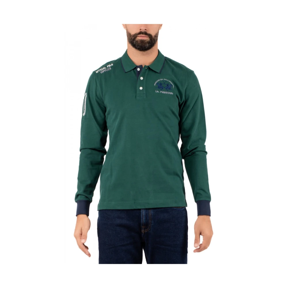 LA MARTINA Heren Polo Klassieke Stijl Green Heren
