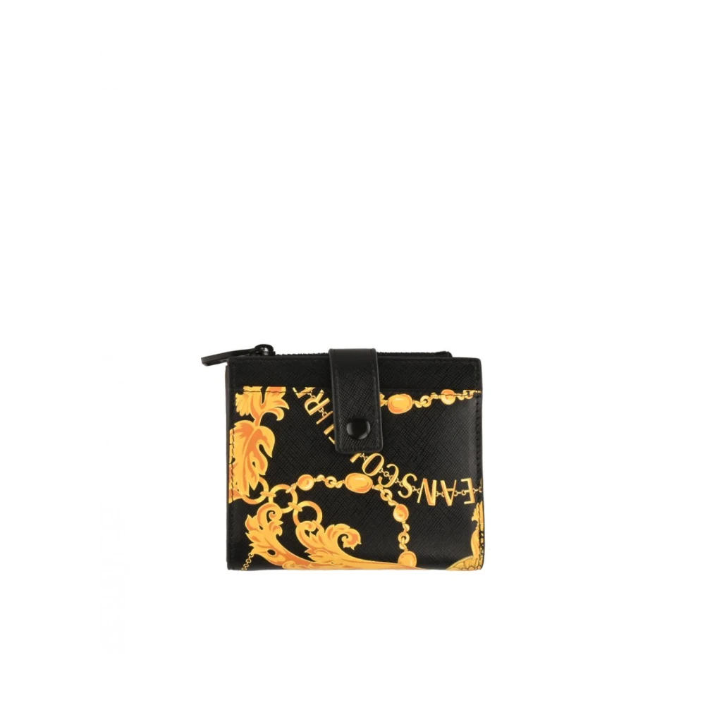 Versace Jeans Couture Leren Portemonnee Kaarthouder Knoopsluiting Multicolor Dames