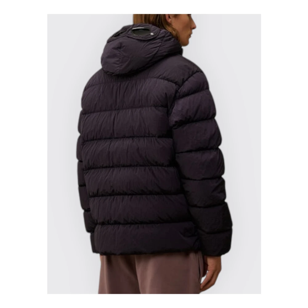C.P. Company Chrome-R Goggle Down Jacket Blue Heren