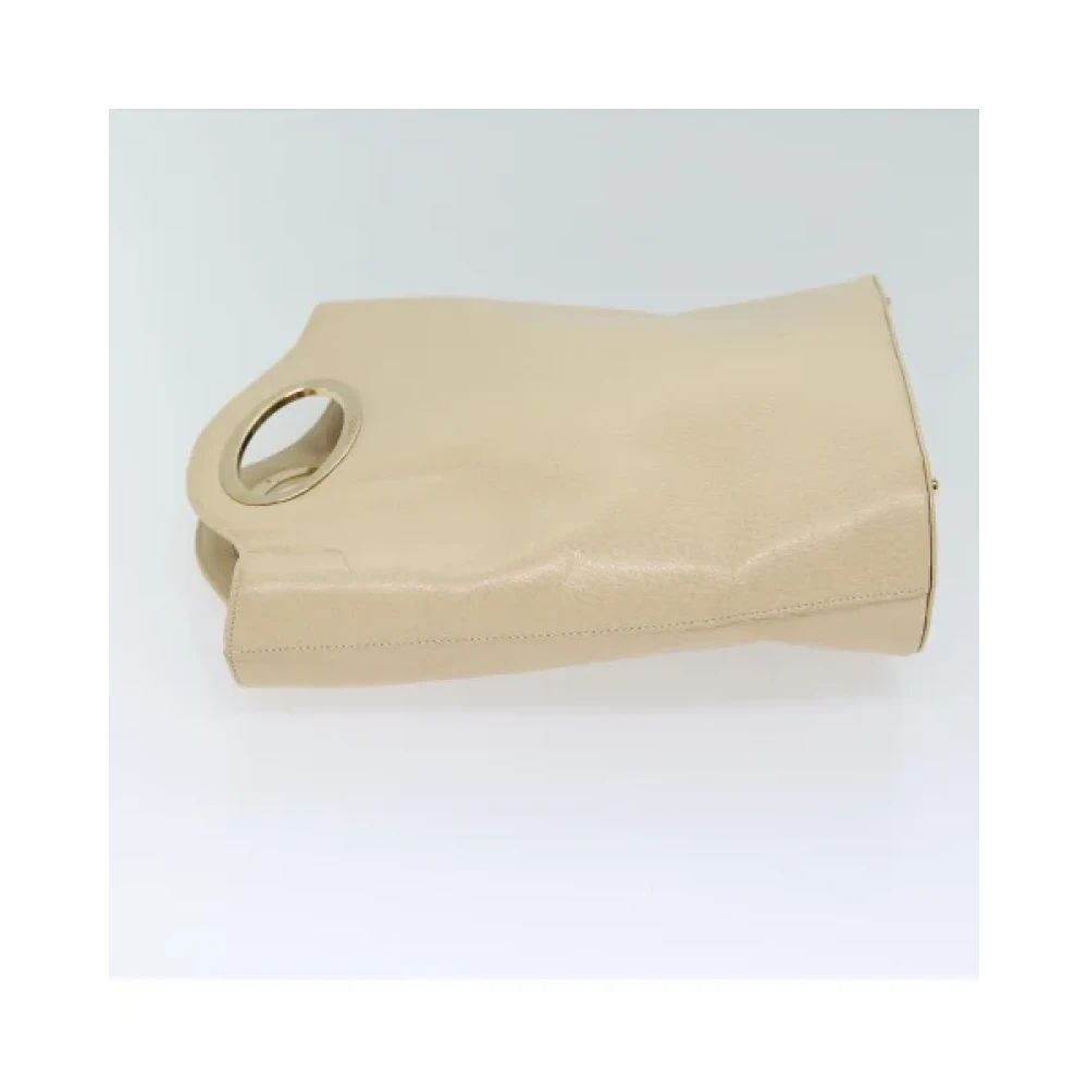 Gucci Vintage Pre-owned Leather handbags Beige Dames