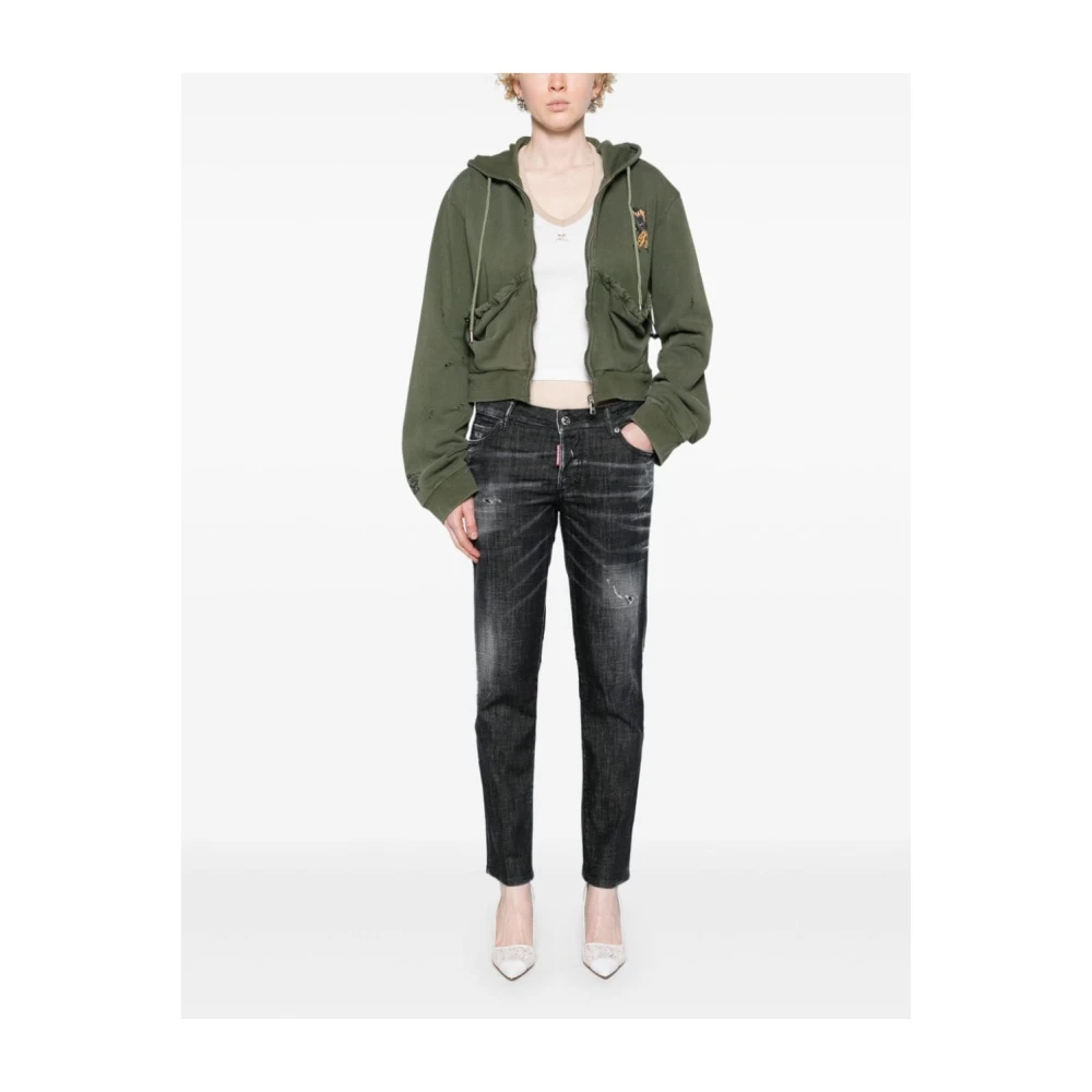 Dsquared2 Zwarte Skinny Jeans Aw24 Black Dames