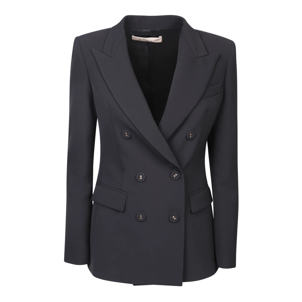 Blanca Vita Zwarte jas voor vrouwen Black Dames