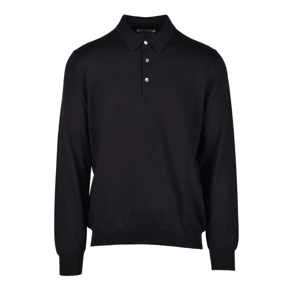 Gran Sasso Zuivere wollen trui Black Heren