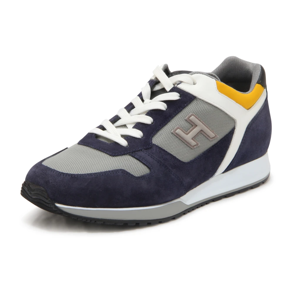 Hogan H321 Allacciato H Flock Heren Schoenen Blauw