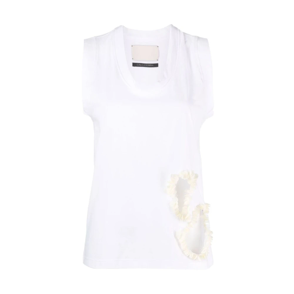 Calcaterra Mouwloze Top White Dames